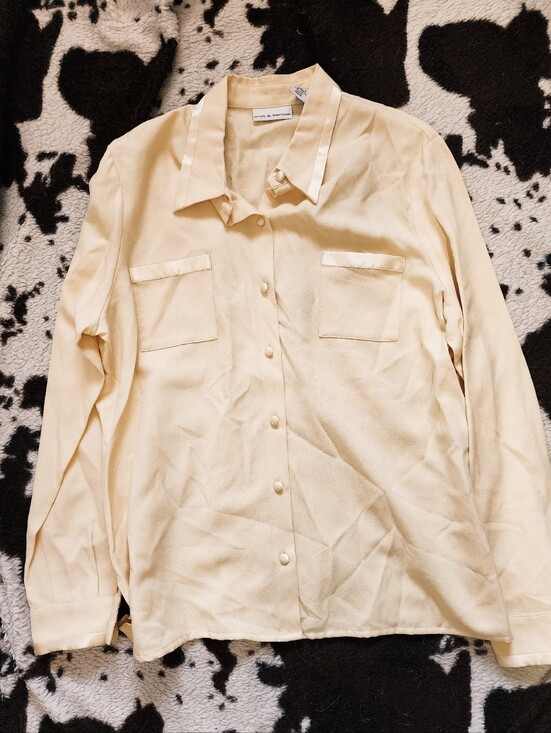croft & barrow Tops - "CROFT AND BARROW" WOMEN'S 80'S/90'S BLOUSE - YELLOW MELLOW